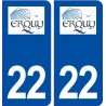 22 Erquy blason ville autocollant plaque sticker