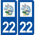 22 Étables-sur-Mer logo ville autocollant plaque immatriculation département