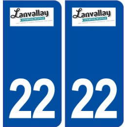 22 Lanvallay logo ville autocollant plaque sticker