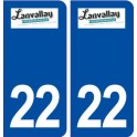 22 Lanvallay logo ville autocollant plaque sticker