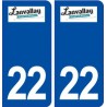 22 Lanvallay logo ville autocollant plaque sticker