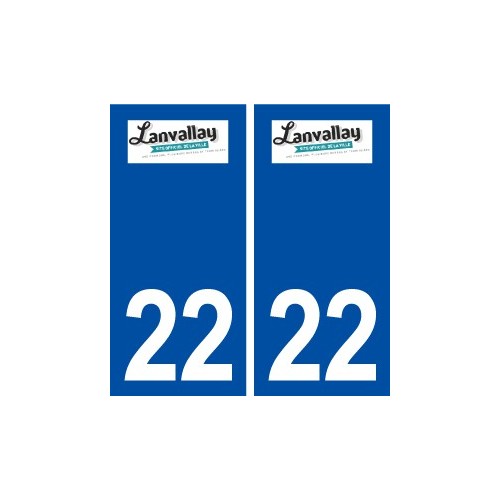 22 Lanvallay logo ville autocollant plaque sticker
