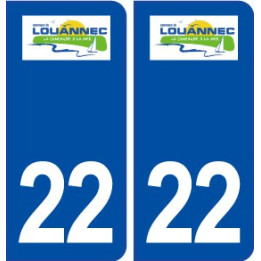 22 Louannec logo ville autocollant plaque immatriculation département