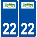 22 Louannec logo ville autocollant plaque immatriculation département