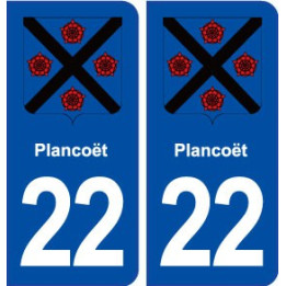 22 Plancoët blason ville autocollant plaque immatriculation département