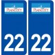 22 Plancoët logo ville autocollant plaque sticker