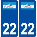 22 Plancoët logo ville autocollant plaque sticker