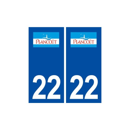 22 Plancoët logo ville autocollant plaque sticker