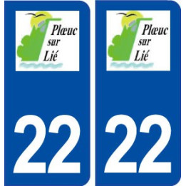22 Ploeuc-sur-lié logo ville autocollant plaque immatriculation département