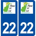 22 Ploeuc-sur-lié logo ville autocollant plaque immatriculation département