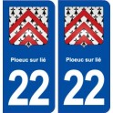 22 Ploeuc-sur-lié blason ville autocollant plaque immatriculation département