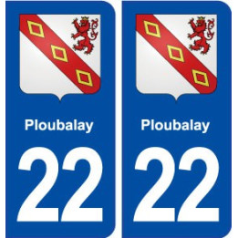 22 Ploubalay blason ville autocollant plaque immatriculation département