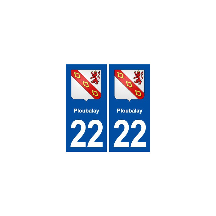 22 Ploubalay blason ville autocollant plaque immatriculation département