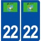 22 Ploubalay logo ville autocollant plaque immatriculation département