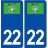 22 Ploubalay logo ville autocollant plaque immatriculation département