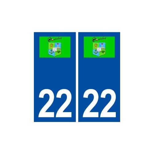 22 Ploubalay logo ville autocollant plaque immatriculation département
