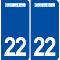 22 Plouër-sur-Rance logo ville autocollant plaque immatriculation département