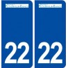 22 Plouër-sur-Rance logo ville autocollant plaque immatriculation département