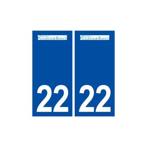 22 Plouër-sur-Rance logo ville autocollant plaque immatriculation département