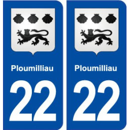 22 Ploumilliau blason ville autocollant plaque immatriculation département