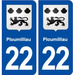 22 Ploumilliau blason ville autocollant plaque immatriculation département