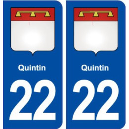 22 Quintin blason ville autocollant plaque immatriculation département
