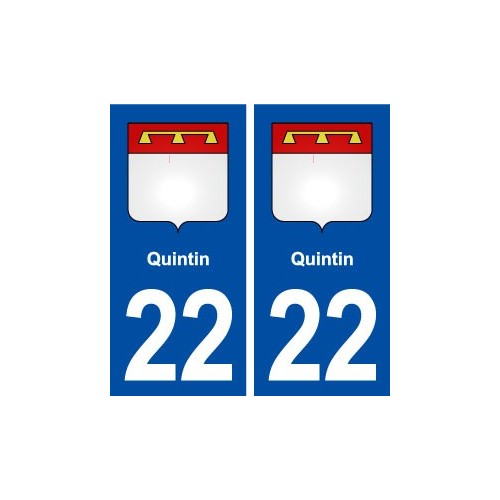 22 Quintin blason ville autocollant plaque immatriculation département