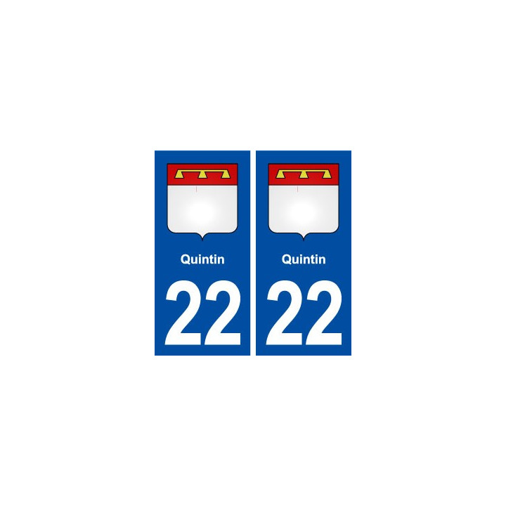 22 Quintin blason ville autocollant plaque immatriculation département