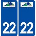 22 Rostrenen logo ville autocollant plaque immatriculation département