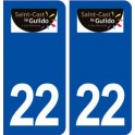22 Saint Cast le Guildo logo ville autocollant plaque immatriculation département
