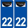 22 Saint Cast le Guildo logo ville autocollant plaque immatriculation département