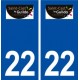 22 Saint Cast le Guildo logo ville autocollant plaque immatriculation département