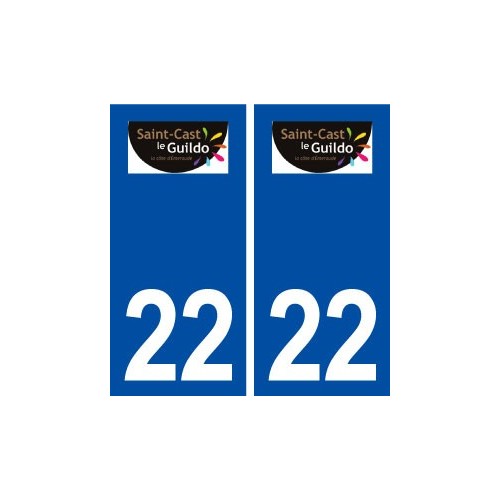 22 Saint Cast le Guildo logo ville autocollant plaque immatriculation département