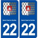 22 Saint Cast le Guildo coat of arms, city sticker, plate sticker