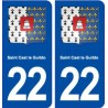 22 Saint Cast le Guildo blason  ville autocollant plaque sticker
