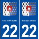 22 Saint Cast le Guildo blason  ville autocollant plaque sticker