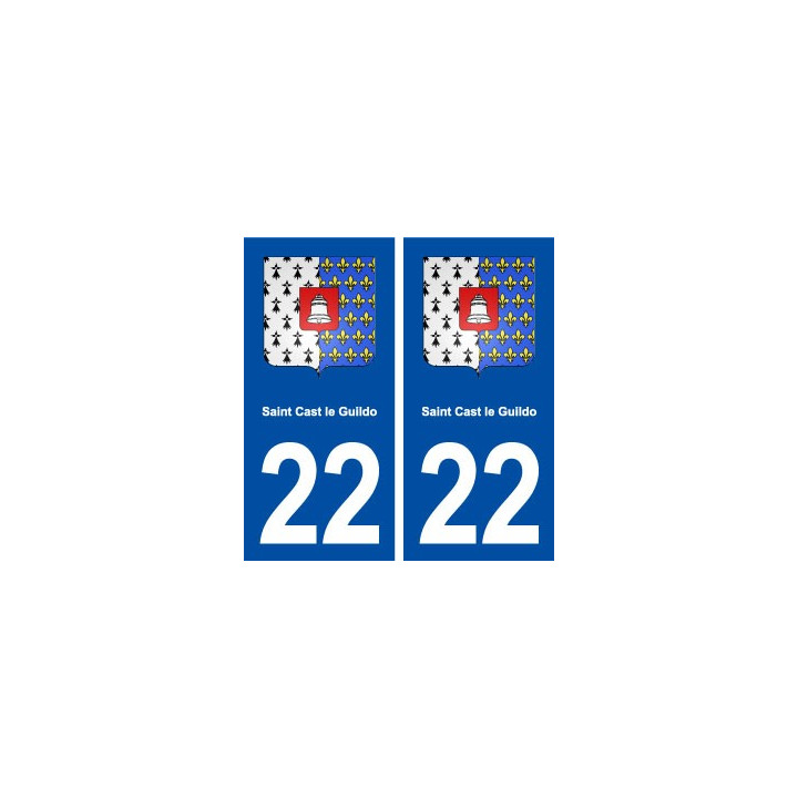 22 Saint Cast le Guildo blason  ville autocollant plaque sticker