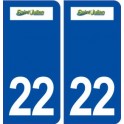 22 Saint Julien logo ville autocollant plaque immatriculation département