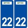 22 Saint Julien logo ville autocollant plaque immatriculation département