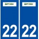 22 Saint Julien logo ville autocollant plaque immatriculation département