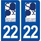 22 Saint Julien logo ville autocollant plaque sticker