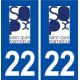 22 Saint Julien logo ville autocollant plaque sticker