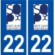 22 Saint Julien logo ville autocollant plaque sticker