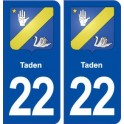 22 Taden blason ville autocollant plaque immatriculation département