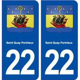 22 Saint Quay Portrieux blason ville autocollant plaque sticker