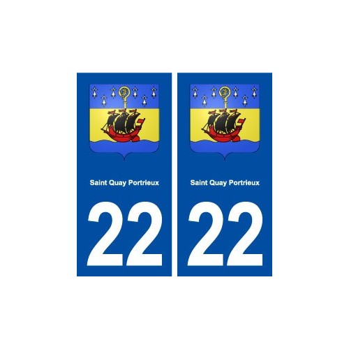 22 Saint Quay Portrieux blason ville autocollant plaque sticker