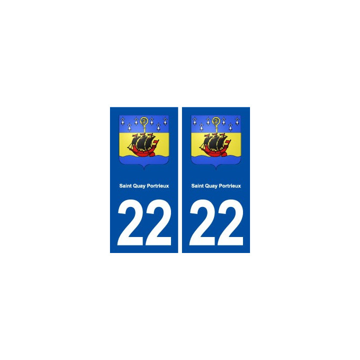 22 Saint Quay Portrieux blason ville autocollant plaque sticker