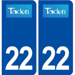 22 Taden logo ville autocollant plaque immatriculation département