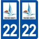 22 Trébeurden logo ville autocollant plaque immatriculation département