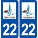 22 Trébeurden logo stadt aufkleber typenschild aufkleber